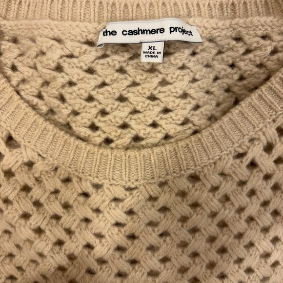 The Cashmere Project 100% Cashmere Open Knit Sweater XL - Picture 3 of 4